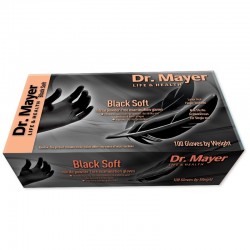 Manusi examinare nitril negre soft marimea L Dr.Mayer