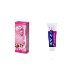 Детска електрическа четка за зъби GTS1000K-P Pink+ ELGYDIUM KIDS С FLUORINOL Горски плодове 50 ml Pierre Fabre